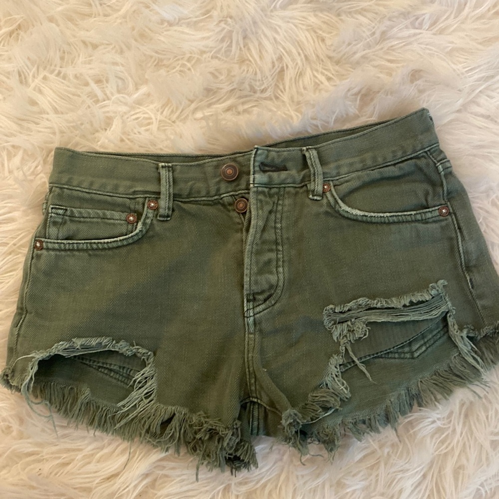 Free people denim jean shorts